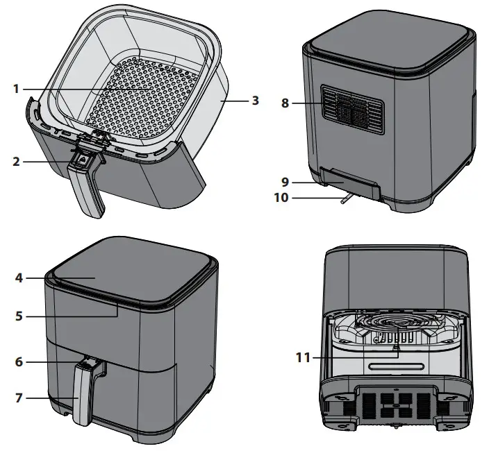 SHARP AF-GS552A Digital Air Fryer - ACCESSORIES