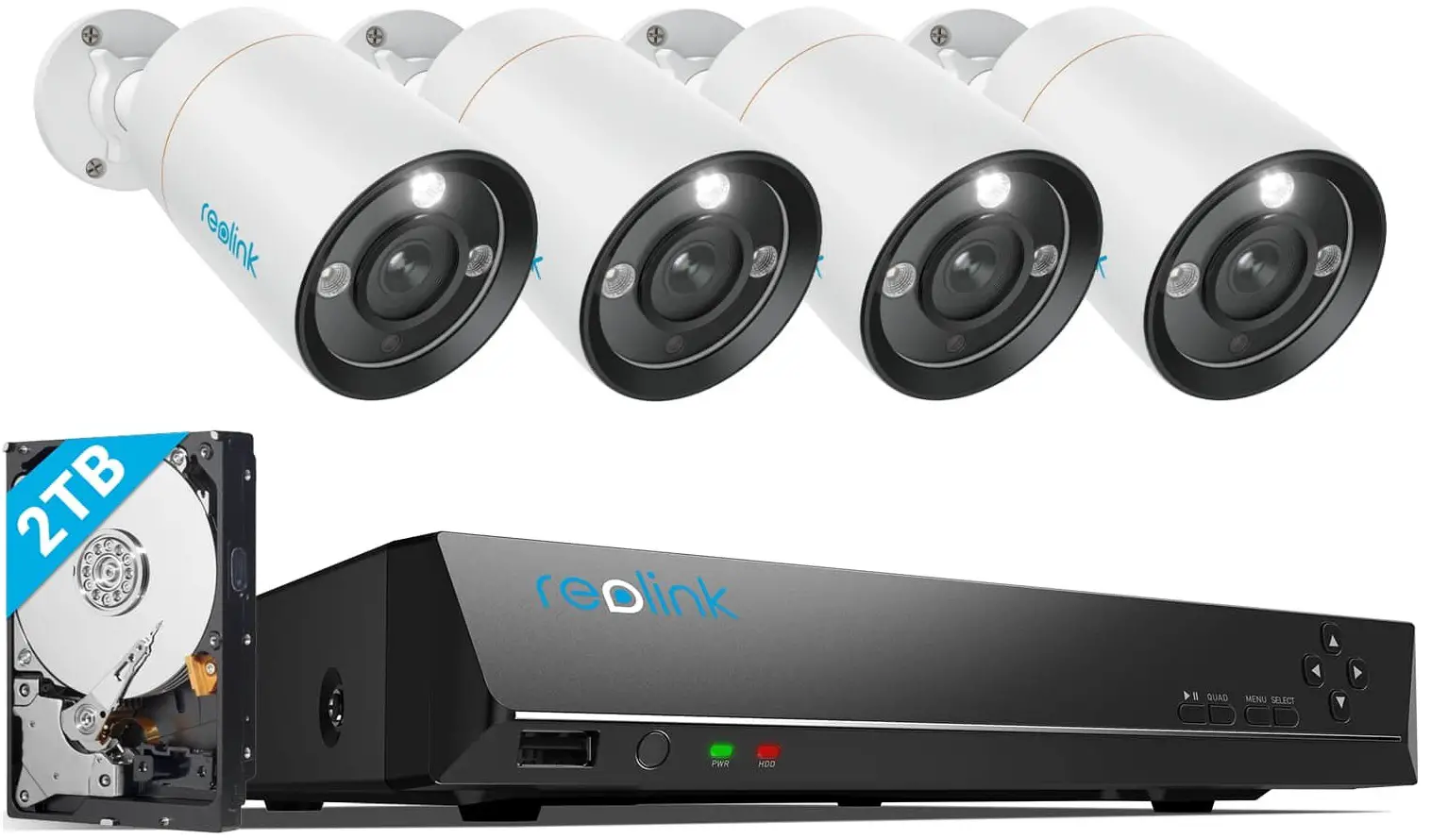 reolink RLK8-1200B4-A 12MP PoE Security Camera System