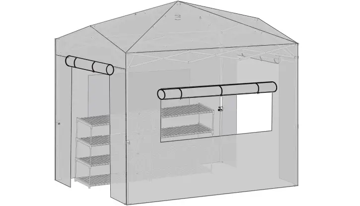 RebateKey Suiyuaneryu-69 Pop Up Greenhouse with Shelves