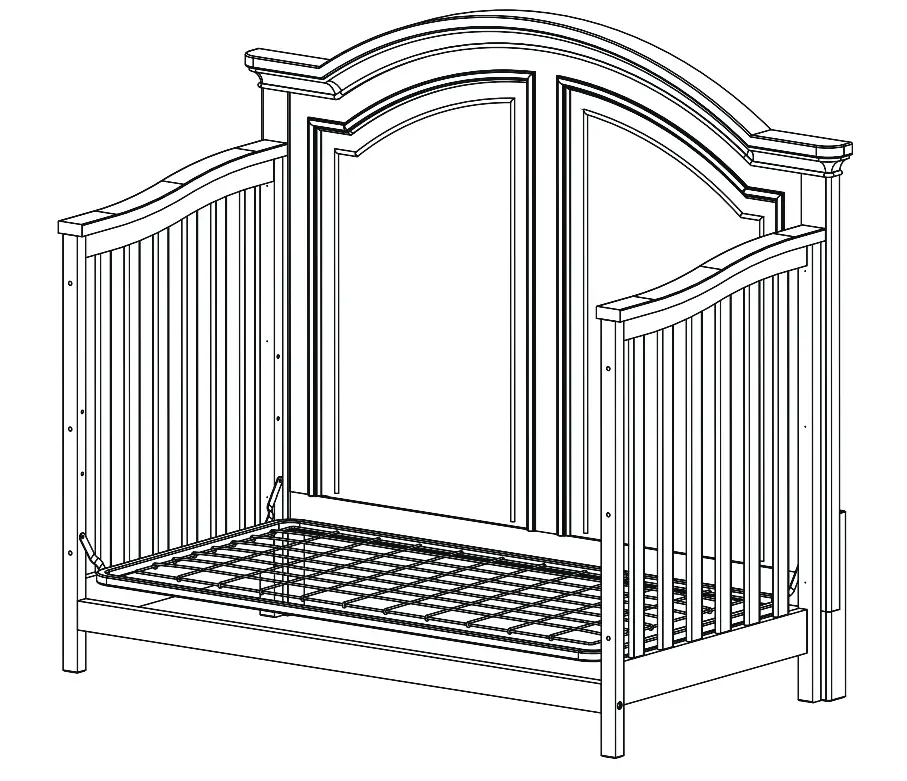 evolur AI-905-00 Westbury 5 In 1 Convertible Crib - ASSEMBLY 6