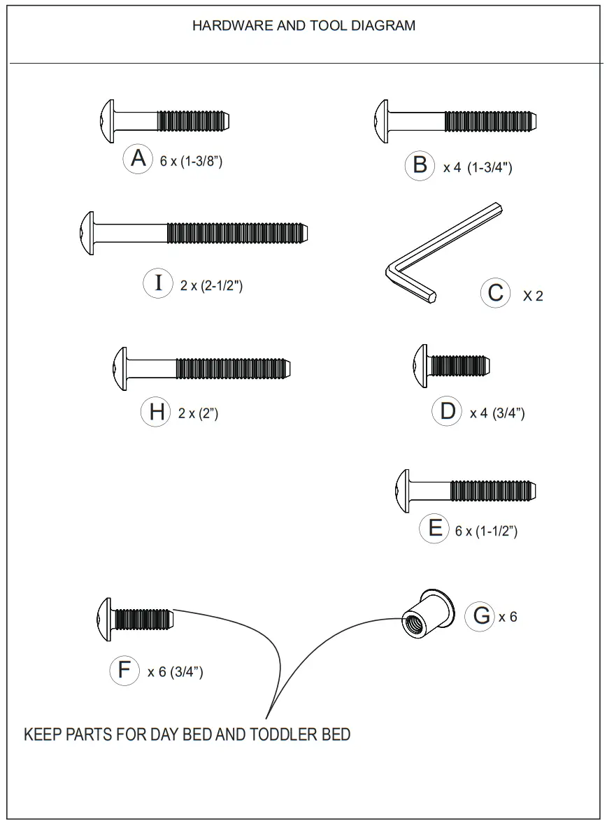 evolur AI-905-00 Westbury 5 In 1 Convertible Crib - Parts 2