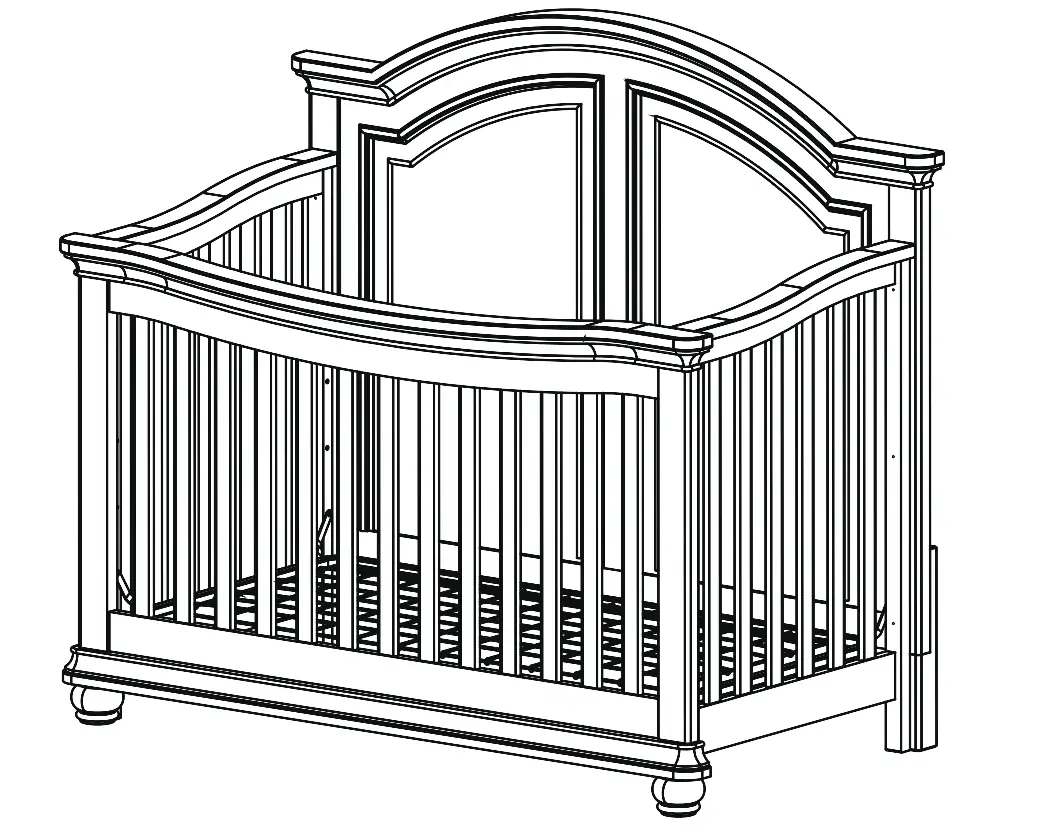 evolur AI-905-00 Westbury 5 In 1 Convertible Crib