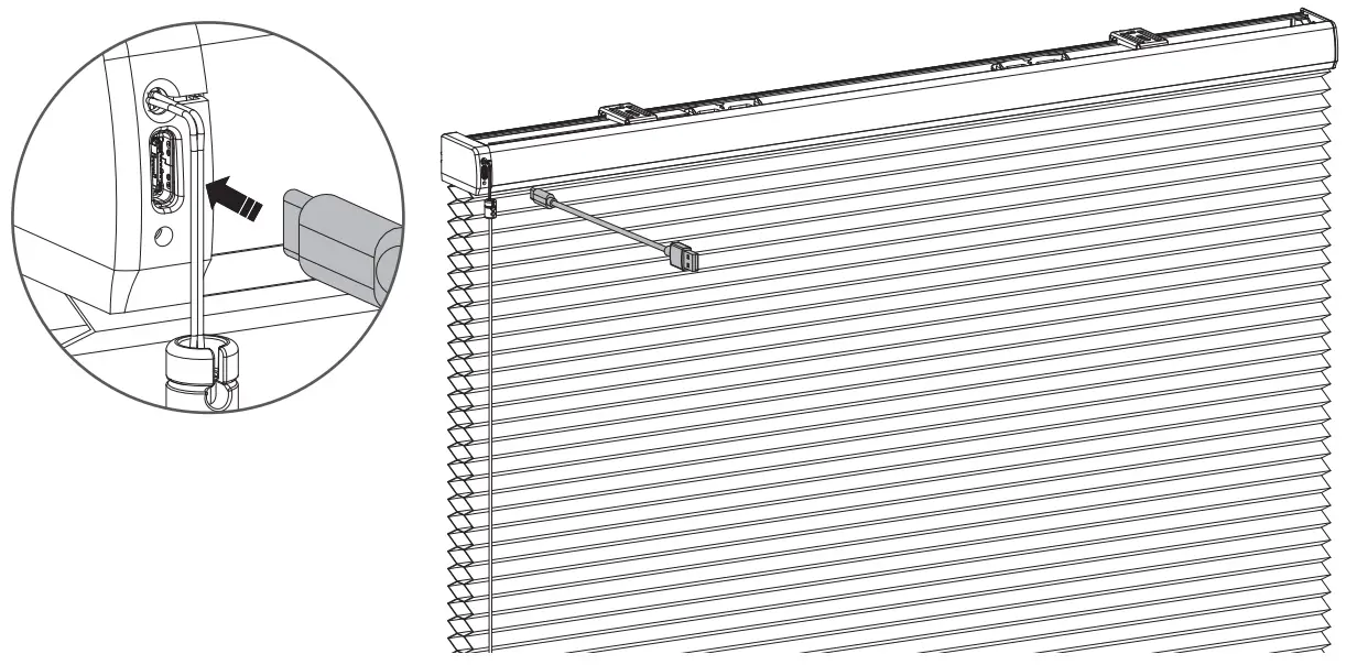 MOTIONBLINDS CM 08 E Honeycom Blind - Activate the blind