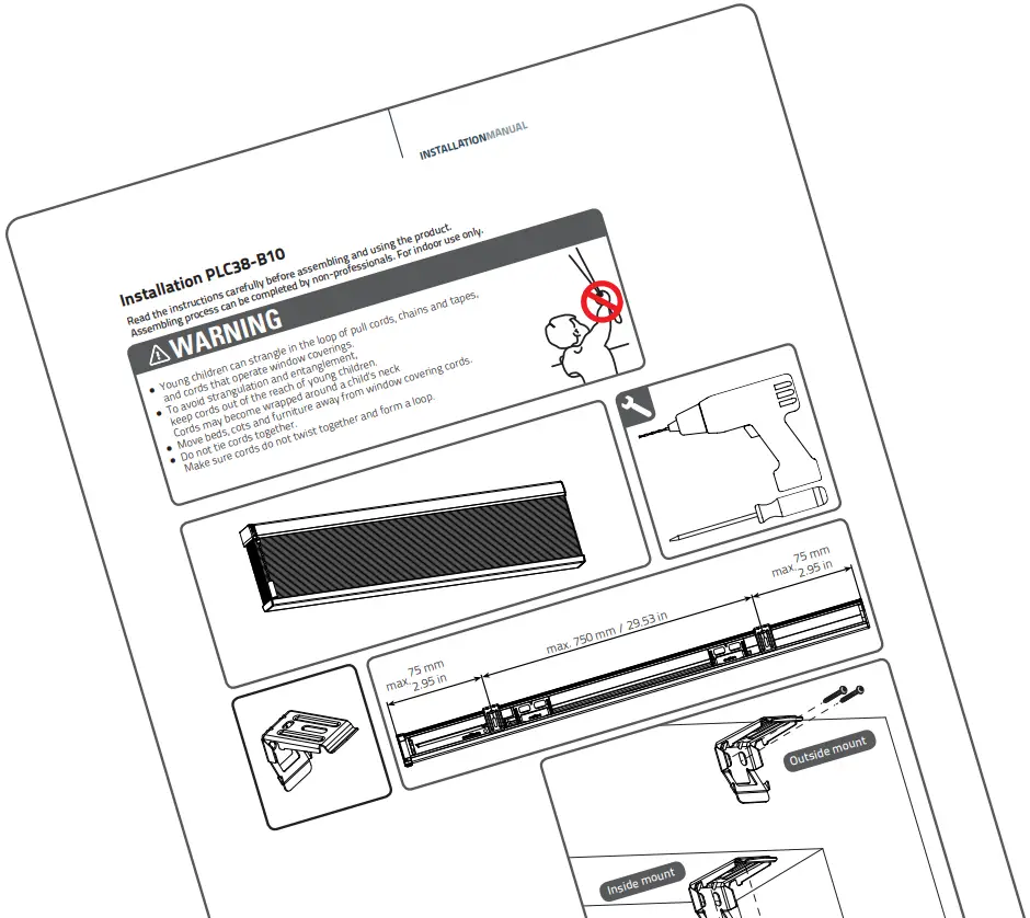 MOTIONBLINDS CM 08 E Honeycom Blind - Install the blind