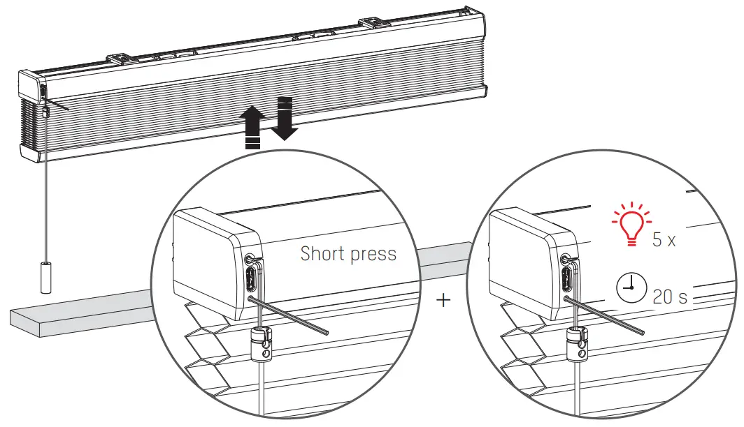 MOTIONBLINDS CM 08 E Honeycom Blind - Reset the blind