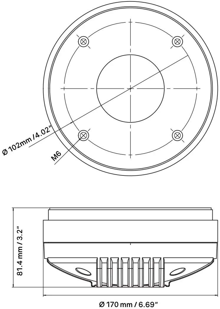 DS18 PRO D2 Throat Bolt On Compression Driver - fig