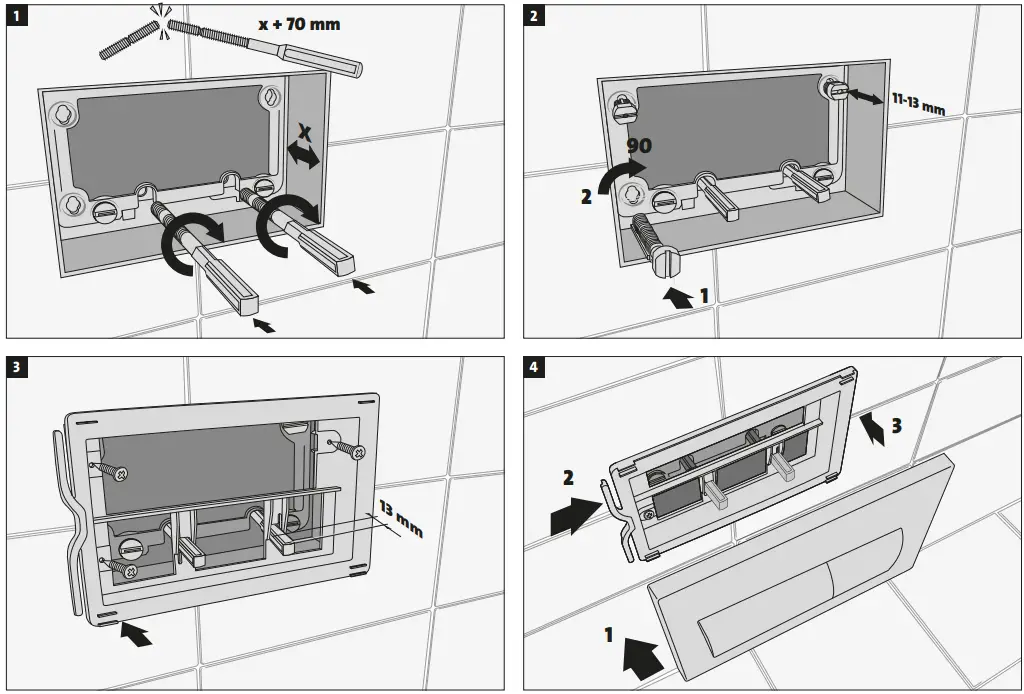 cersanit PRESTO Flush Button - Figure 2