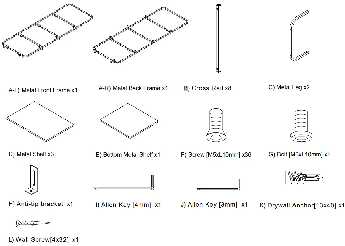 URBAN OUTFITTERS 82166059 Alana Narrow Shelf - PARTS INCLUDED
