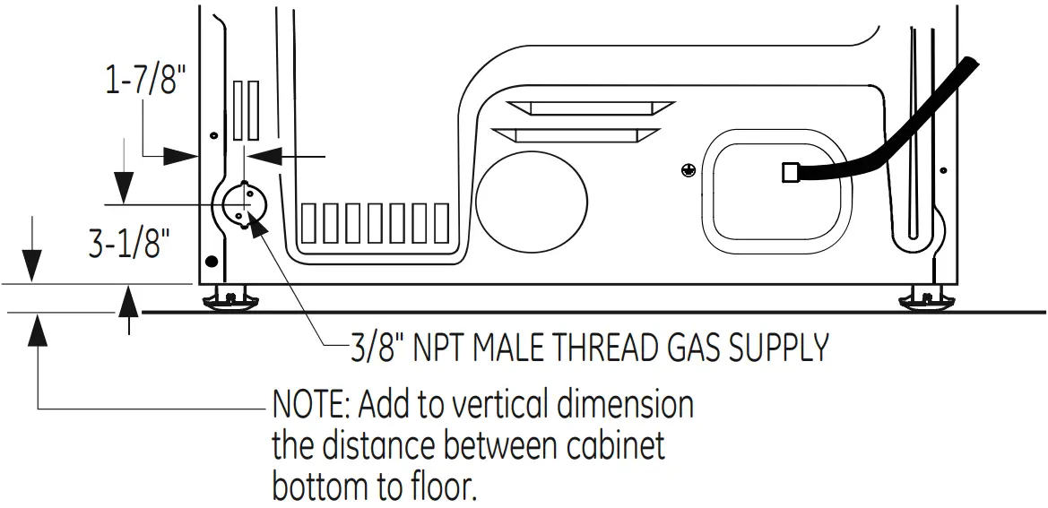 DRYER GAS SUPPLY CONNECTION