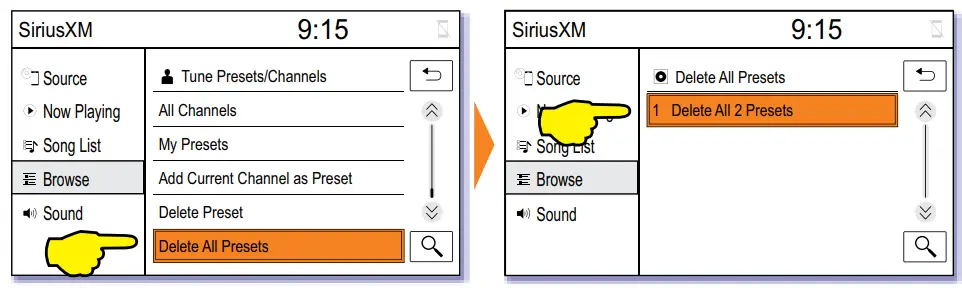 VAIS TECHNOLOGY SXV300 SiriusXM Satellite Radio Interface - Delete All Presets