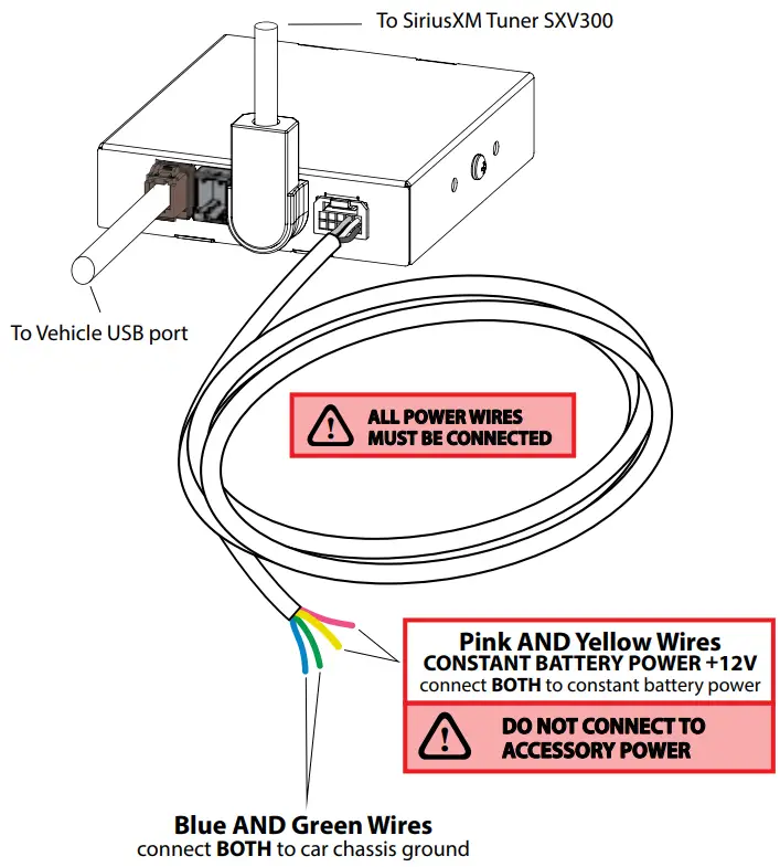 VAIS TECHNOLOGY SXV300 SiriusXM Satellite Radio Interface - POWER ONLY