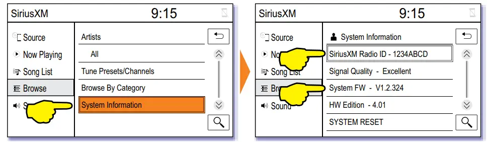 VAIS TECHNOLOGY SXV300 SiriusXM Satellite Radio Interface - System Information
