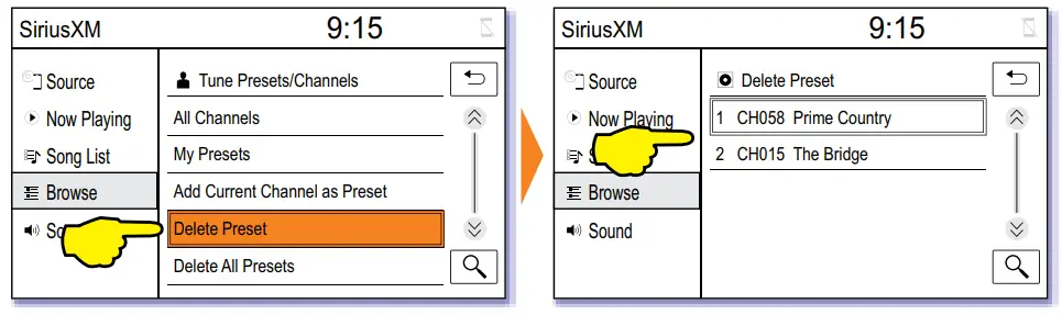 VAIS TECHNOLOGY SXV300 SiriusXM Satellite Radio Interface - preset to be deleted
