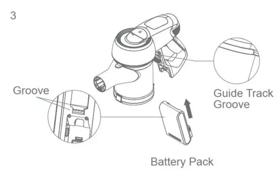FIG 6 Assemble battery pack and handheld vacuum Cleaner