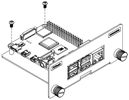 UCTRONICS U6195 Front Removable Raspberry Pi 1U Rack Mount - Assembly2