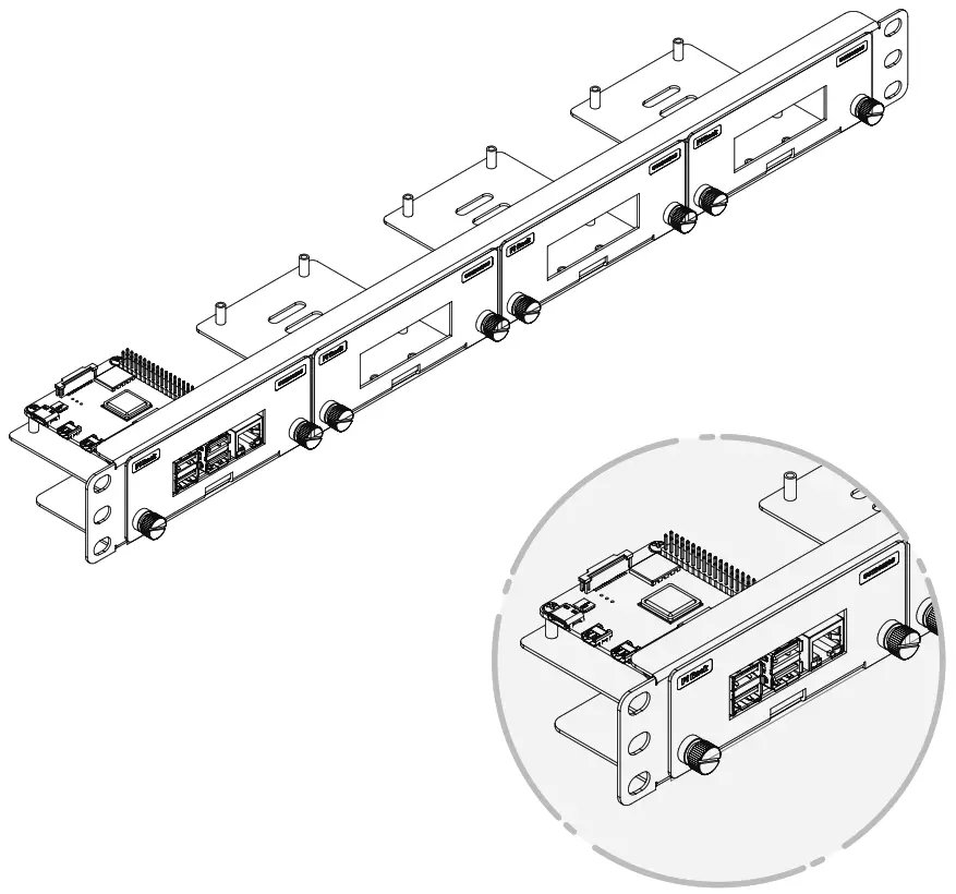 UCTRONICS U6195 Front Removable Raspberry Pi 1U Rack Mount - Package Contents