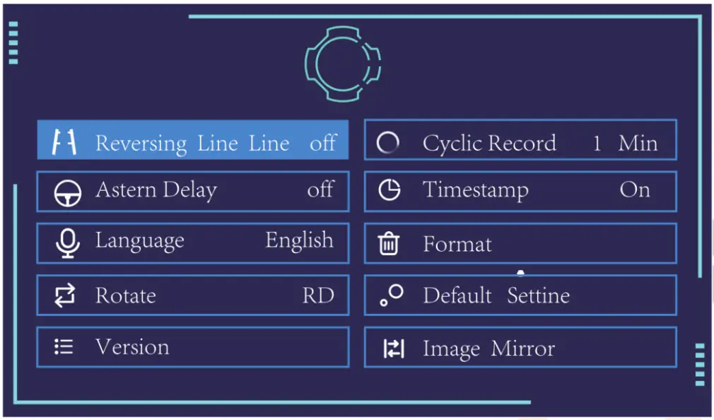 VEKOOTO N72 Backup Camera with 7 Inch Monitor and DVR - Basic Function 5