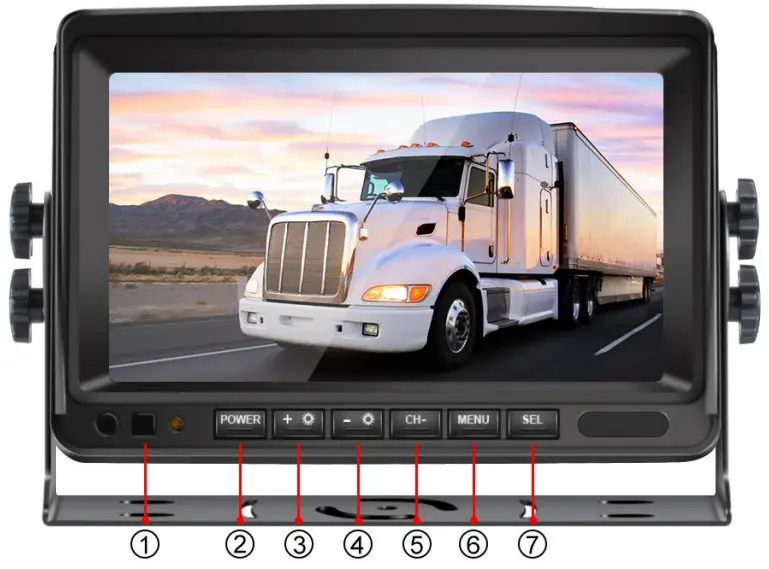 VEKOOTO N72 Backup Camera with 7 Inch Monitor and DVR - overview