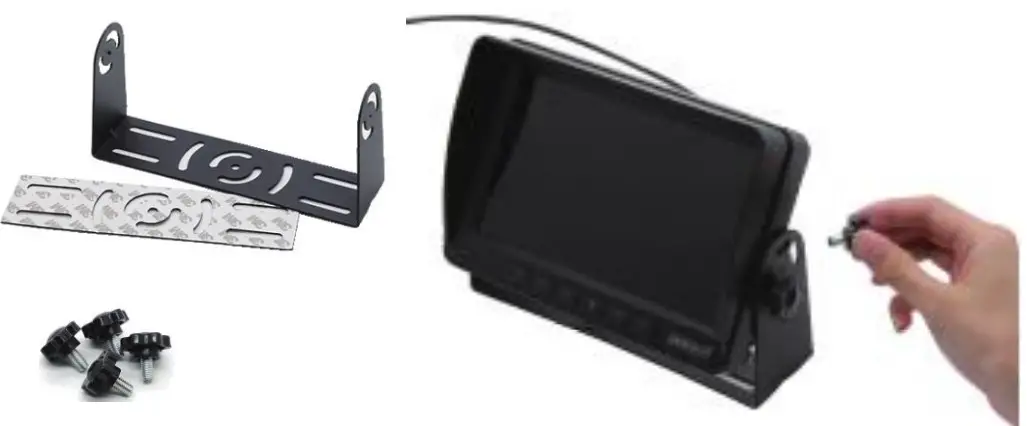VEKOOTO N72 Backup Camera with 7 Inch Monitor and DVR - parts 1