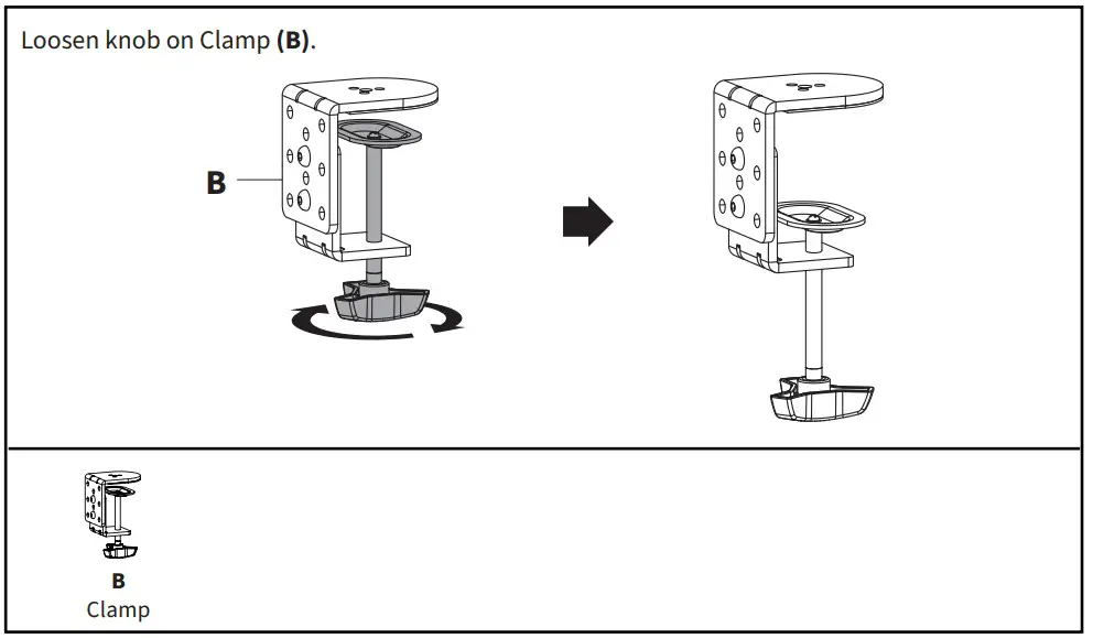 V I V O STAND-V002 W WD Steel Dual Monitor Desk Mount - ASSEMBLY STEPS 1