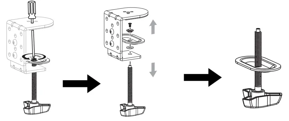 V I V O STAND-V002 W WD Steel Dual Monitor Desk Mount - ASSEMBLY STEPS 3
