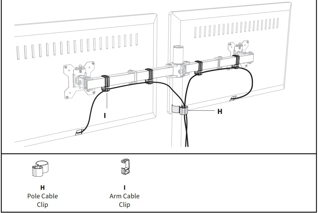V I V O STAND-V002 W WD Steel Dual Monitor Desk Mount - ASSEMBLY STEPS 9