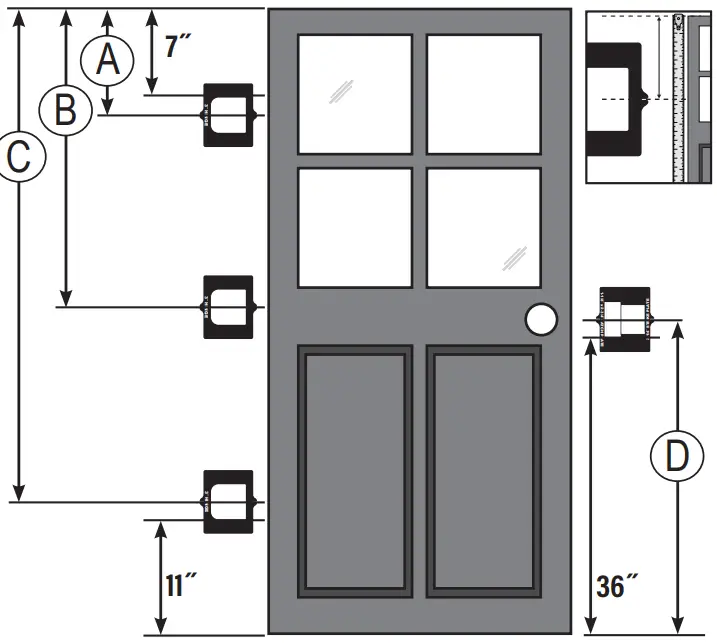 MILESCRAFT 1213 Hinge Mate 300 Complete Door Hinge Installation Kit - MEASURE GUIDE