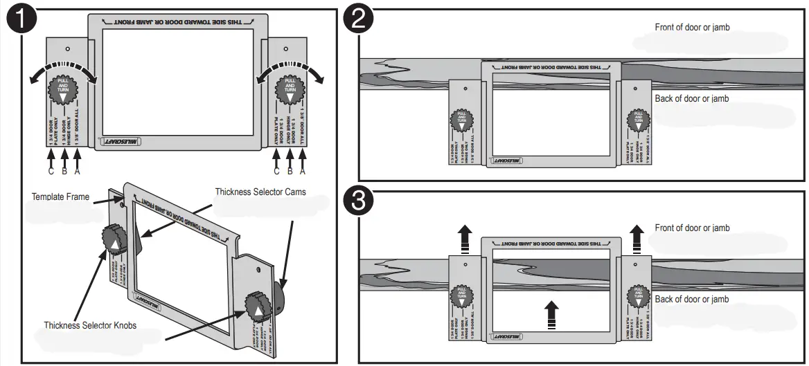 MILESCRAFT 1213 Hinge Mate 300 Complete Door Hinge Installation Kit - Steel Template Frame 2
