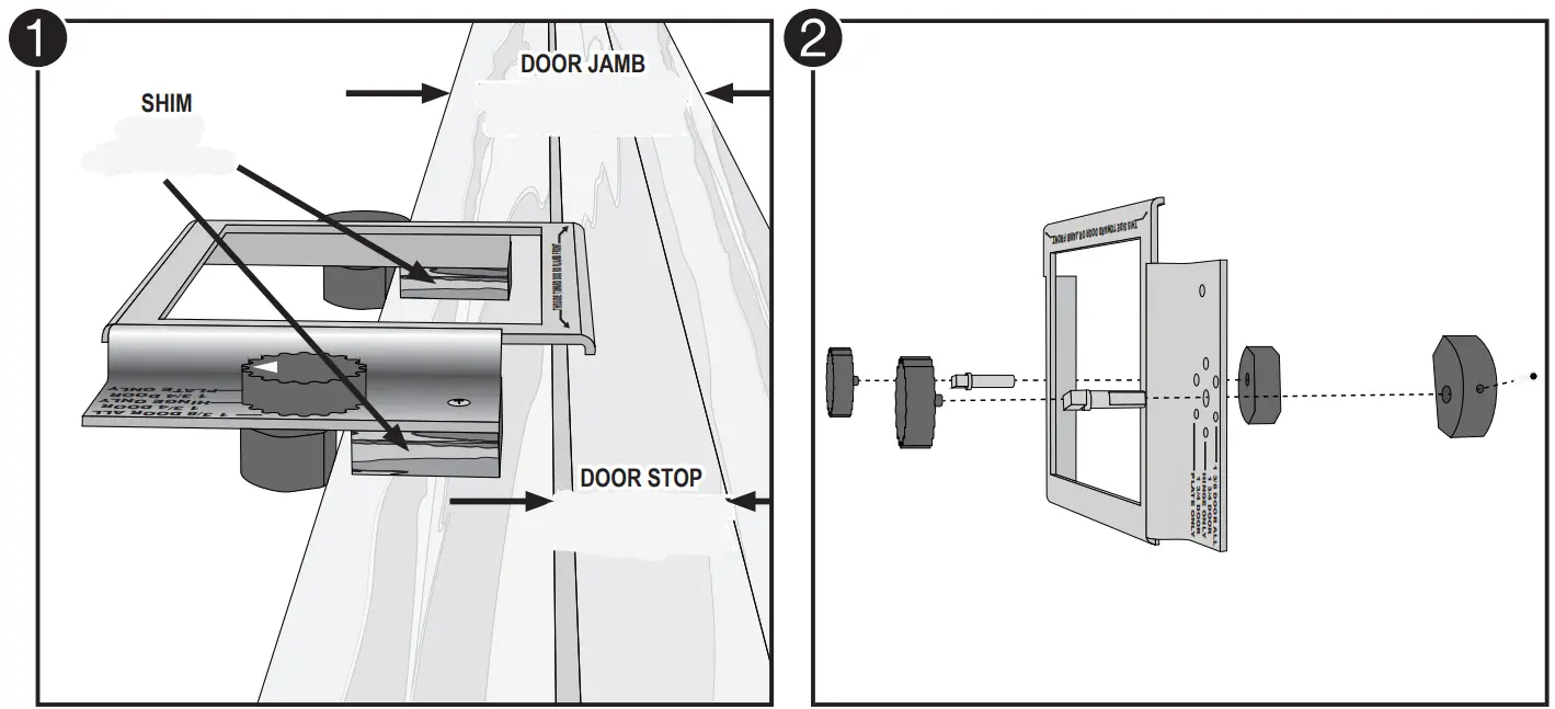 MILESCRAFT 1213 Hinge Mate 300 Complete Door Hinge Installation Kit - existing stop