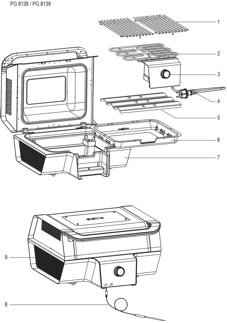 SEVERIN PG 8138 Stand Grill - Description