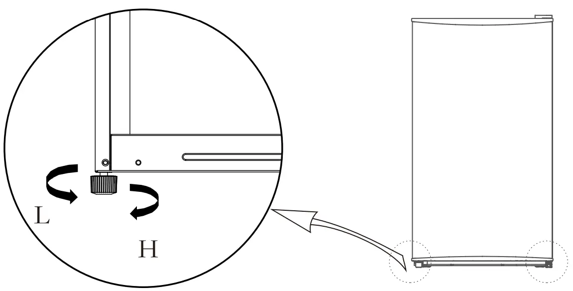 TEKA RSR 10138 EU Fridge - Levelling feet
