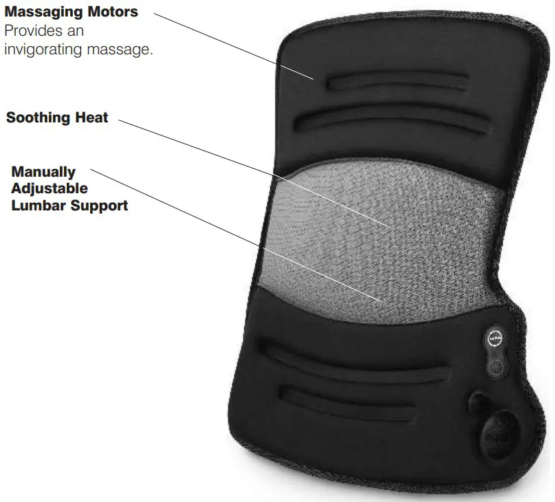 HoMEDICS CUV 200 Adjustable Lumbar Massage Cushion - Massage Cushion 2