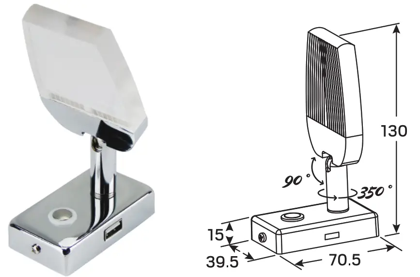 relaxn 709900 LED Blade Reading Light -
