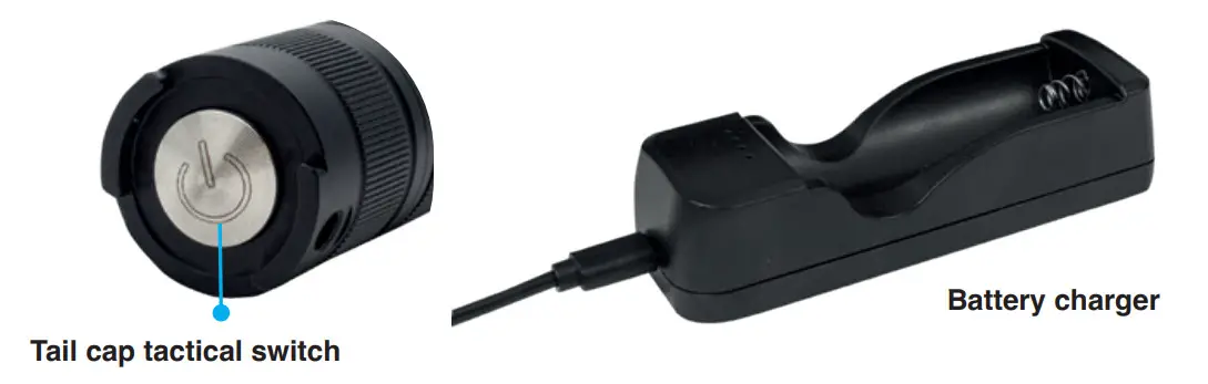 NightSearcher UV365-MAX Rechargeable 365nm Wavelength Ultra Violet LED Flashlight - Battery charger