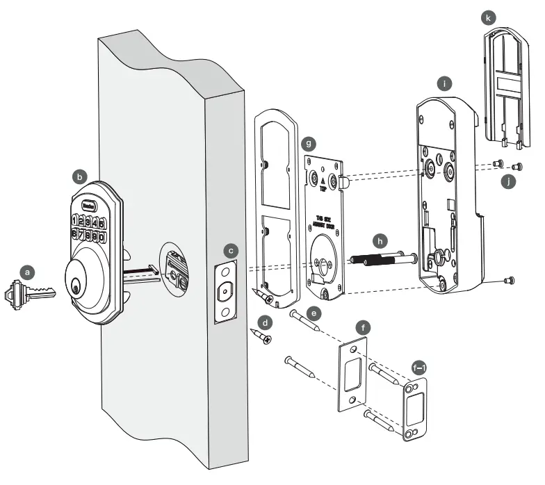 Kaadas KA201 Smart Door Lock - parts