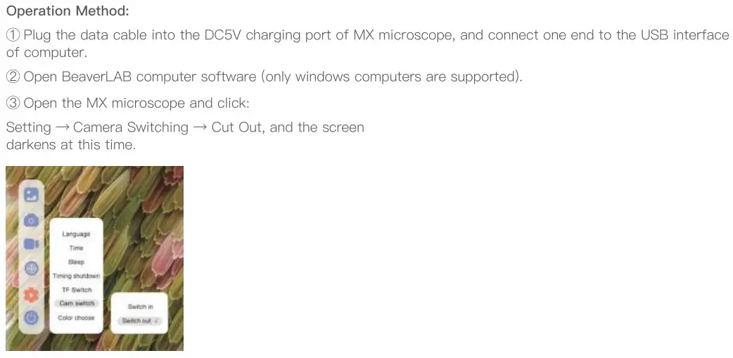 BeaverLAB DDL-MX Intelligent Microscope - Computer Device Connection 1