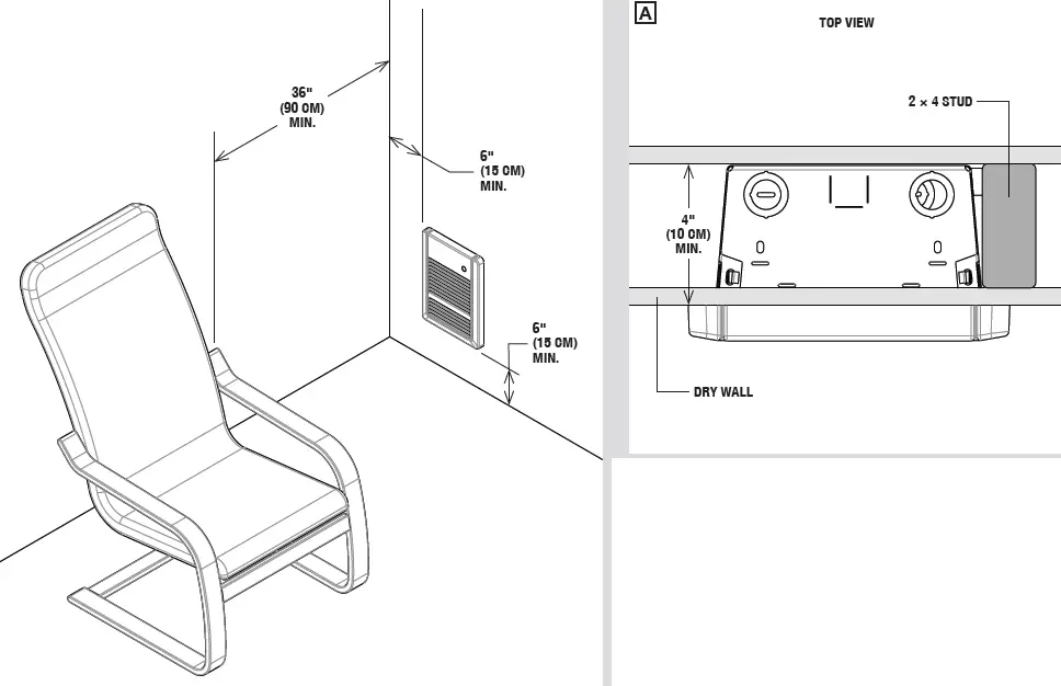 UNIWATT-UHF1002WCW-Wall-Fan-Heater-FIG-3