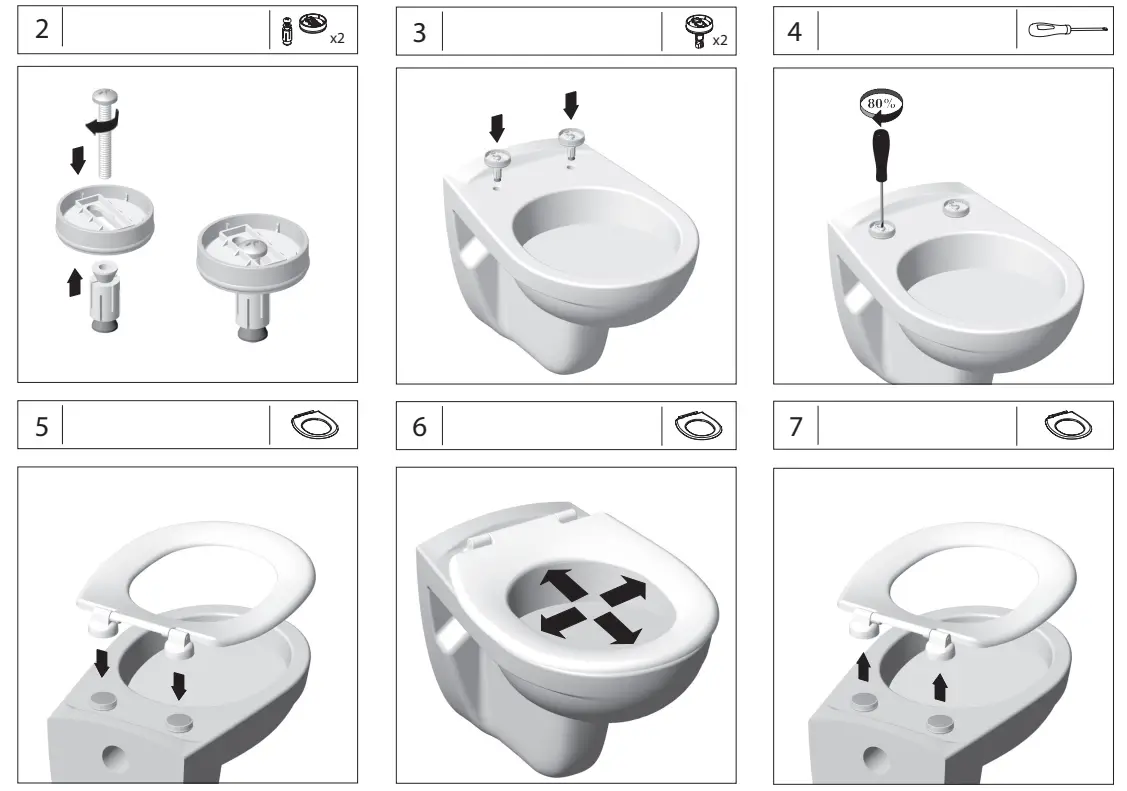 BEMIS JAQV048_03 Padua Standard Closing Ring Only Toilet Seat - fig 2