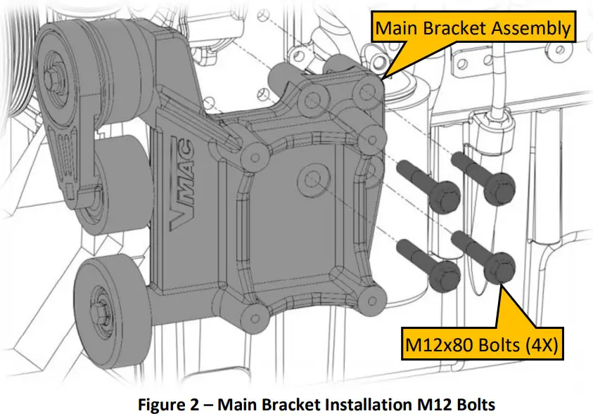 VMAC A24113 OEM Compressor Mount Package for CR70 - Main Bracket