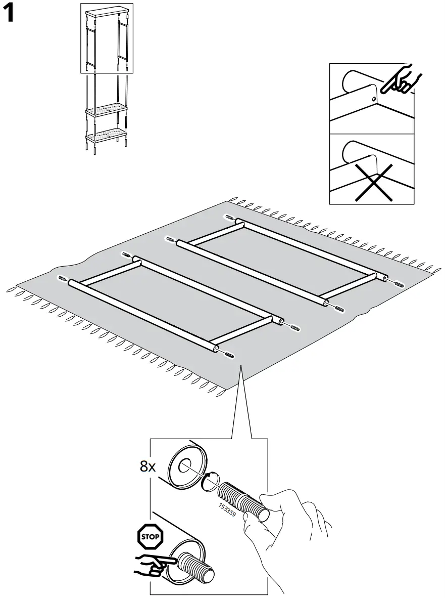 IKEA MACKAPAR Coat Rack with Shoe Storage Unit - Assembly
