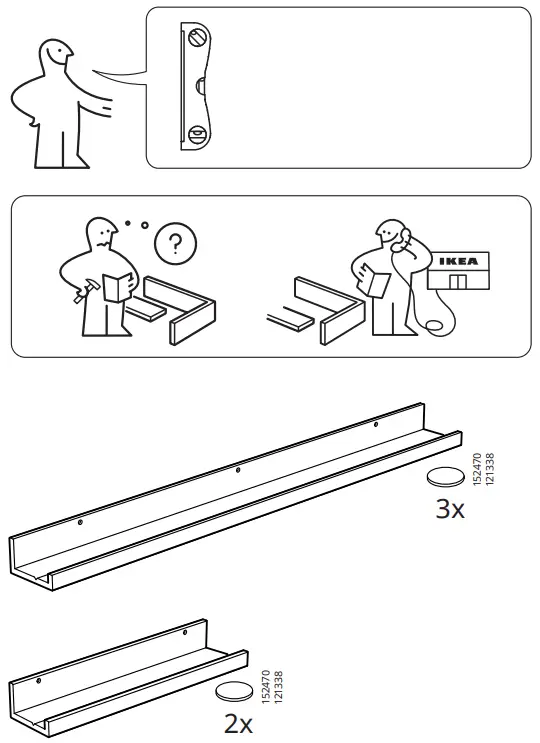 IKEA MOSSLANDA Picture Ledge Pale Pink - Safety