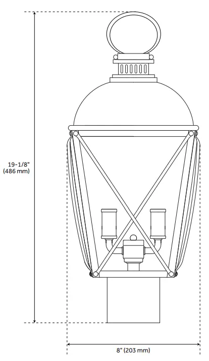 953130 Fair-Avenue-2-Light-Outdoor-Post-Lantern-fig 1