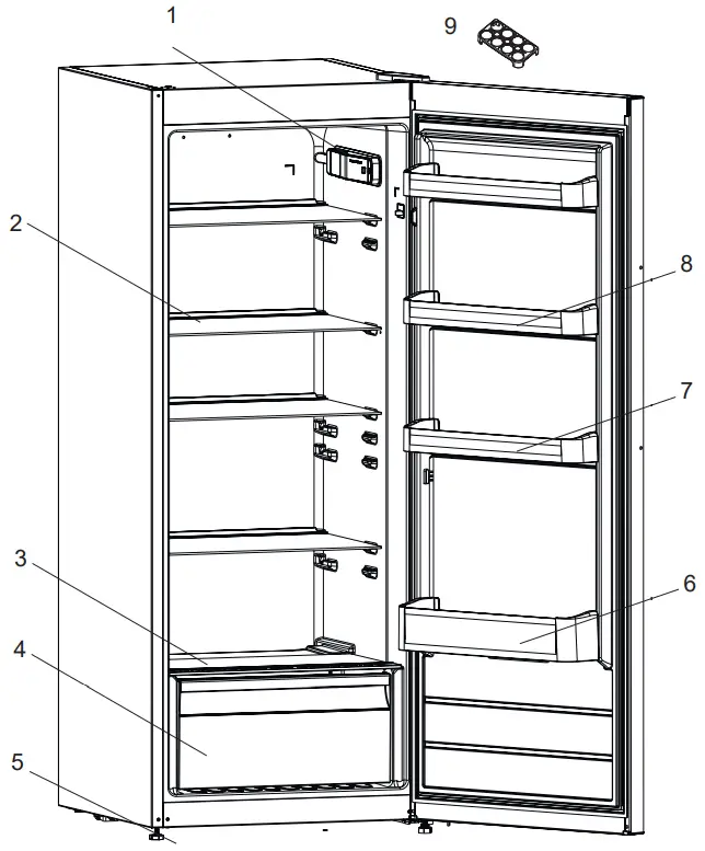 Cylinda K2255HE Refrigerator - DESCRIPTION
