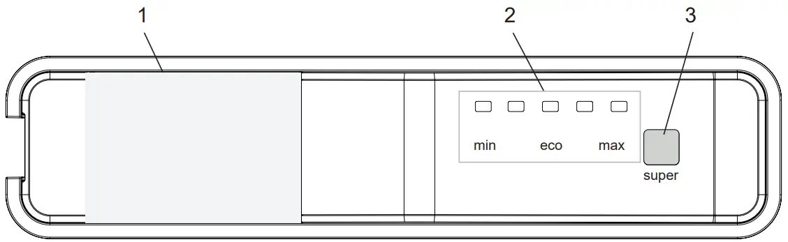 Cylinda K2255HE Refrigerator - Display and Control Panel