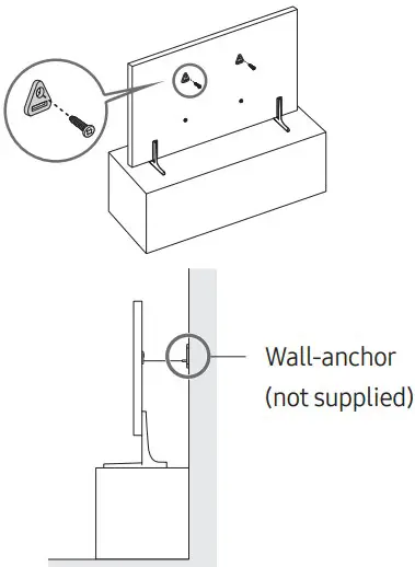 Preventing the TV from falling