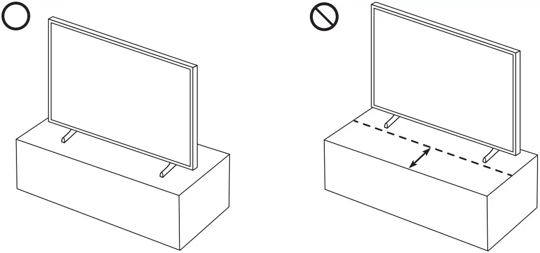 Precautions when installing the TV with a stand