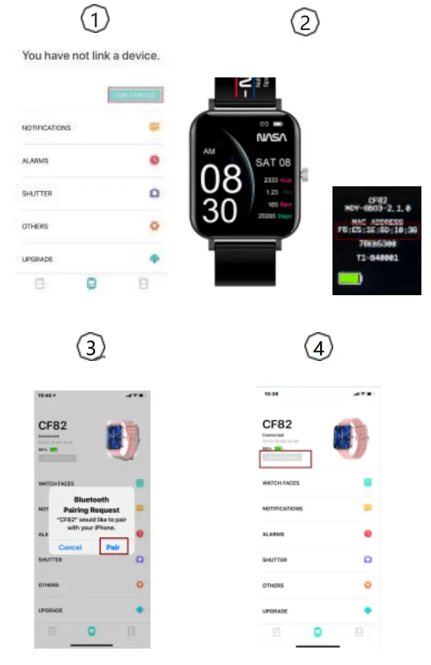 NASA BNA30179 Smart Watch - APP