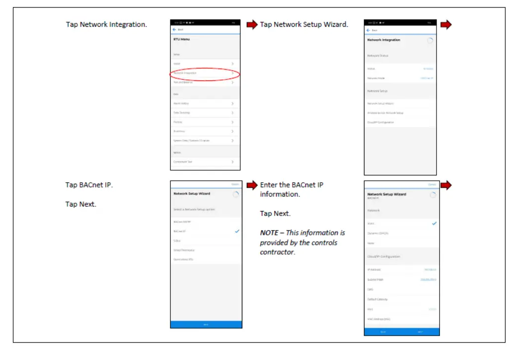 Lennox CORE Service App BACnet IP Setup