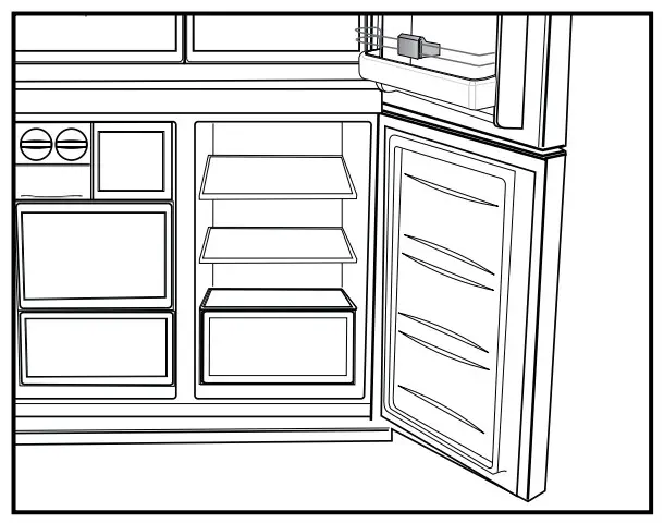 beko GN1406231XBN American Fridge - Middle Section