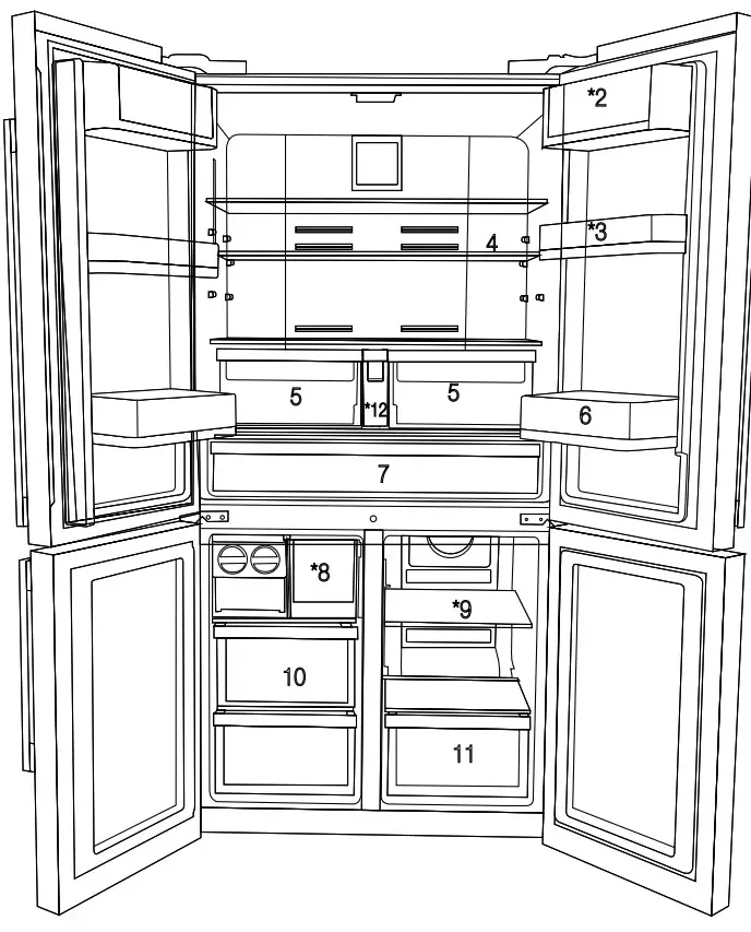 beko GN1406231XBN American Fridge - Refrigerator